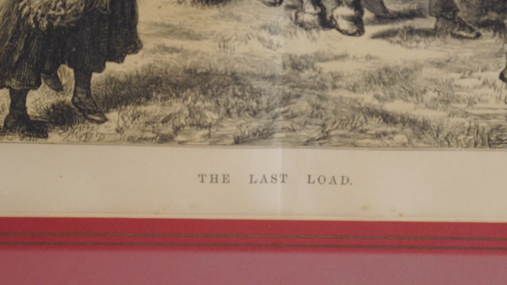Antique Engraving Print Art - The Last Load - Image 3 of 5