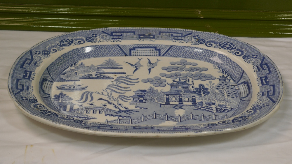 Vintage Turpin & Co, Blue and White Porcelain Meat/serving Platter