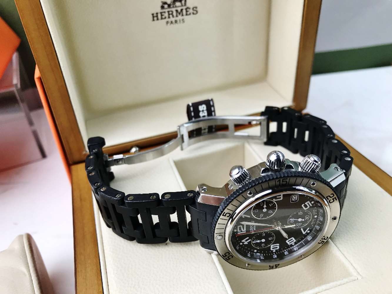 Hermes Clipper Divers Chronograph Date Ref: CL2.915 - Image 8 of 11