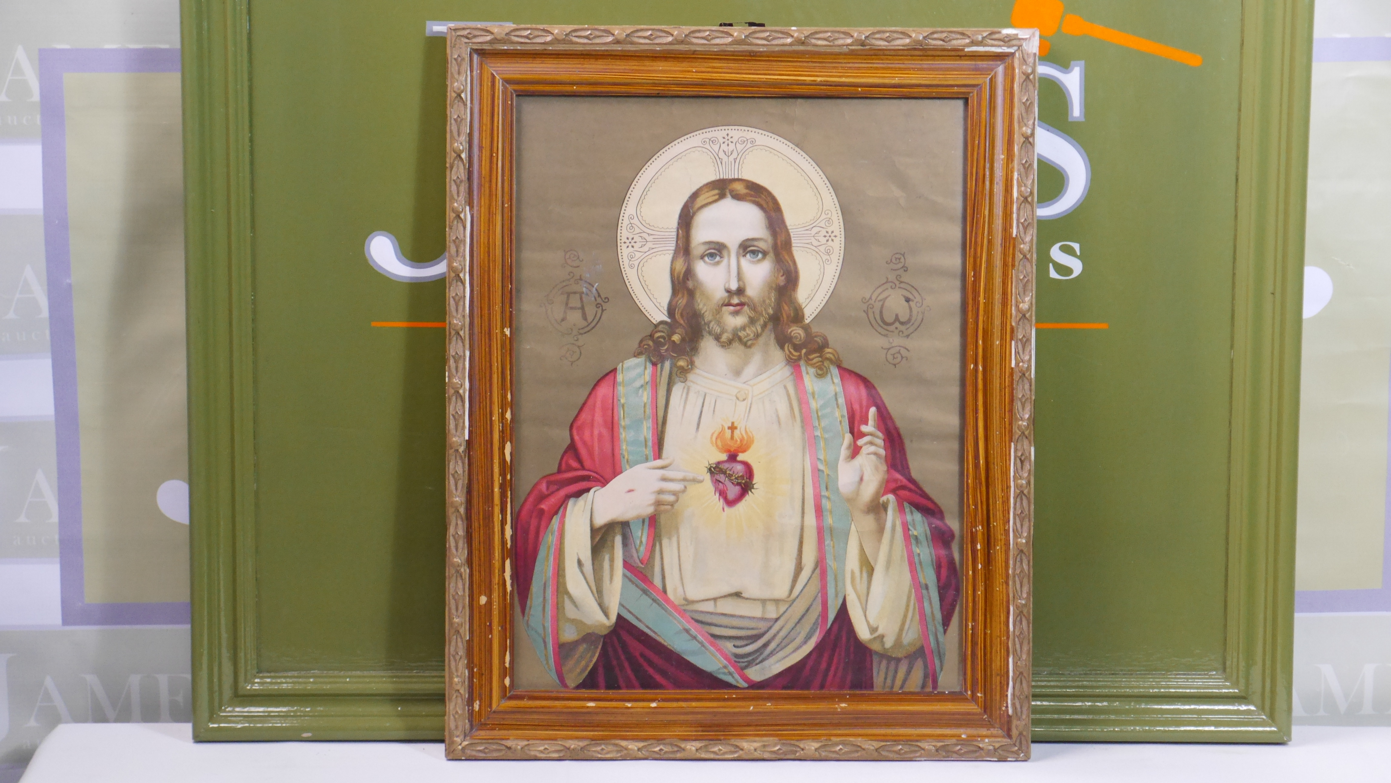 The Most Sacred Heart Of Jesus Vintage Art Print - Image 3 of 8
