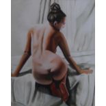 Nude Art - Posterior Portrait of Nude Woman Signed A/F