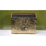 Ornate Brass Bound Storage Box