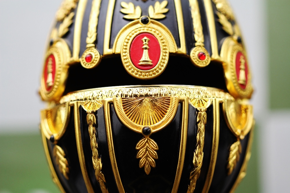 House of Faberge 24 Carat & Ruby "The Imperial Jeweled Egg Chess Set" - Image 6 of 7