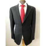 Armani Collezioni Suit, Navy Blue Pinstripe, Size 42R 36W Rrp £1,175