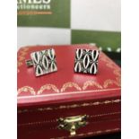 Cartier Cufflinks .925 Sterling Silver. New Examples