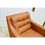 Morgan Hampton Leather Lounge Chair-delivery possible