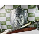 Marto Spanish Swordmaker 1:1 Scale Two Handed Broadsword/Shield