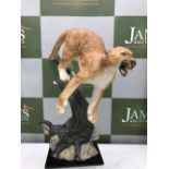 "The Defender" Porcelein Hand Painted Cougar By Franklin Mint