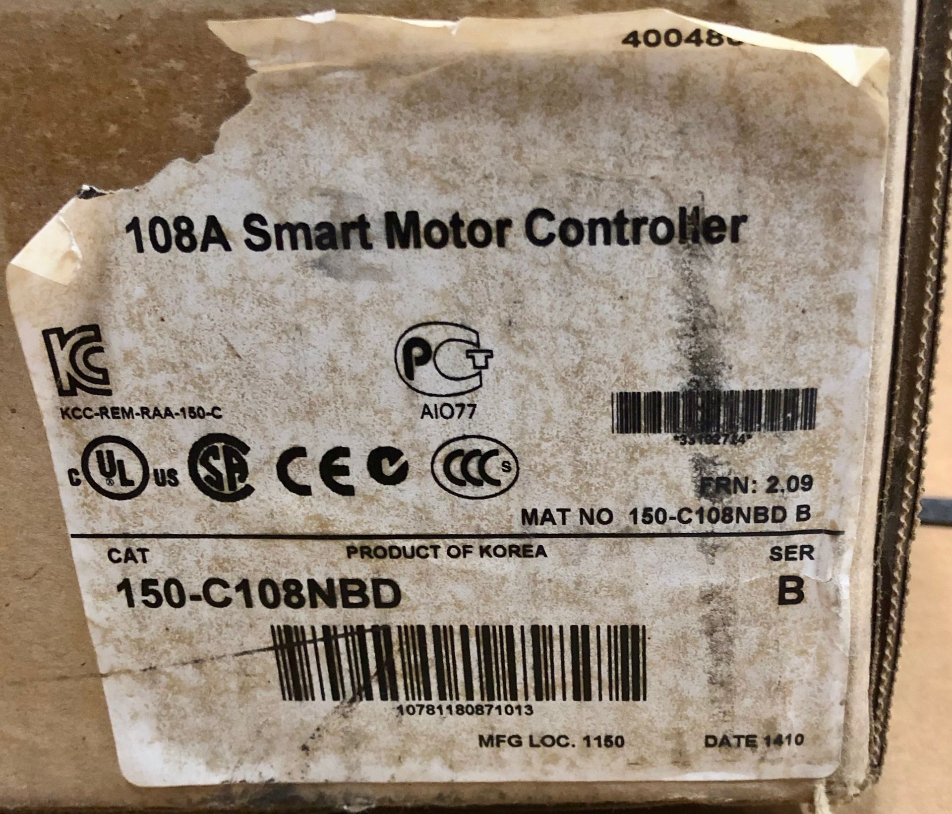 AB Allen Bradley Cat # 150-C108NBD SMC-3 Smart Motor Controller Starter Open Type 108A 480V 3 - Image 2 of 3