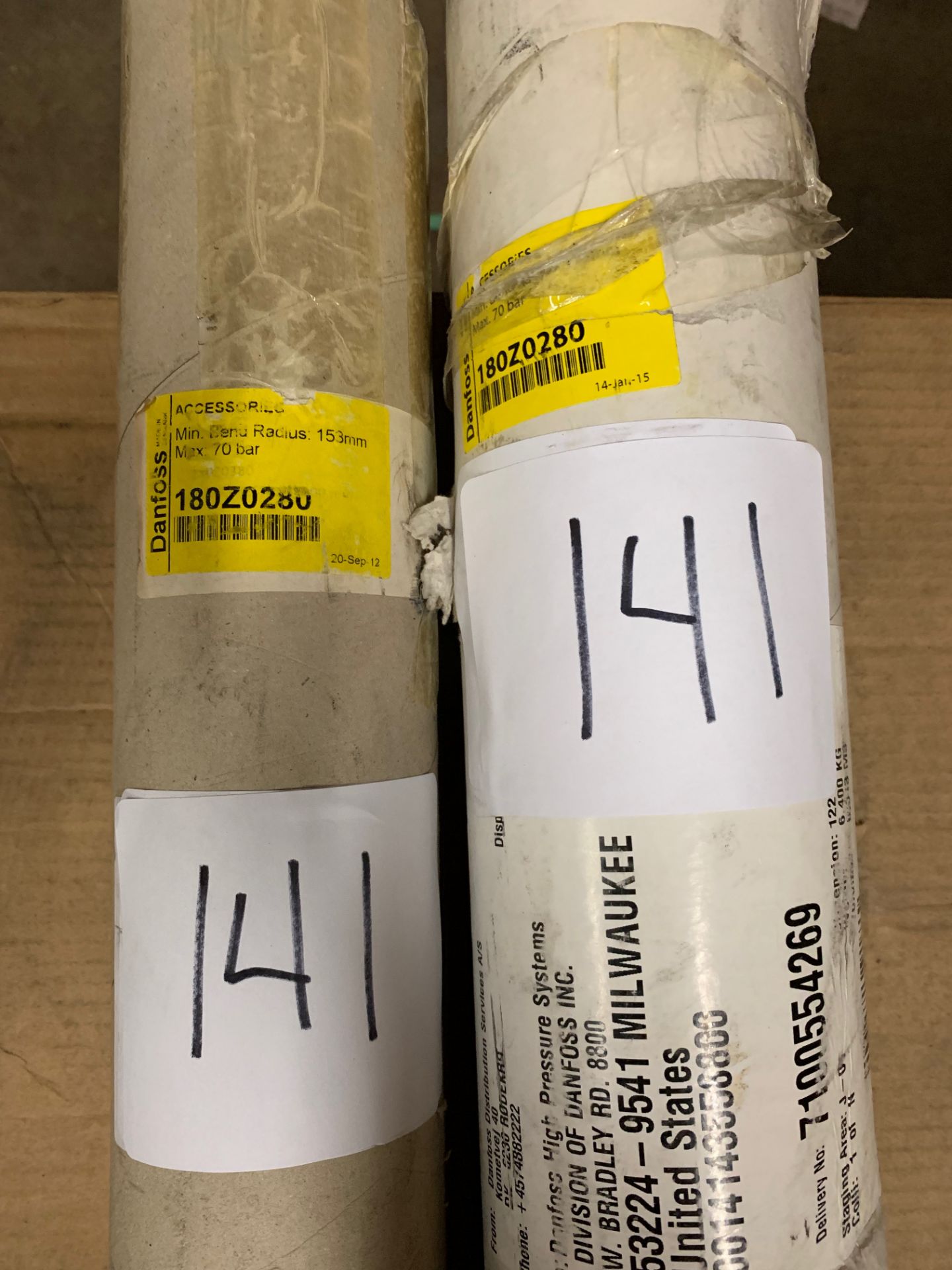 (2) Danfoss 2" High Pressure Hose, 2.5" Victaulic Connections, Duplex Housing Material, 39.4" - Image 2 of 3