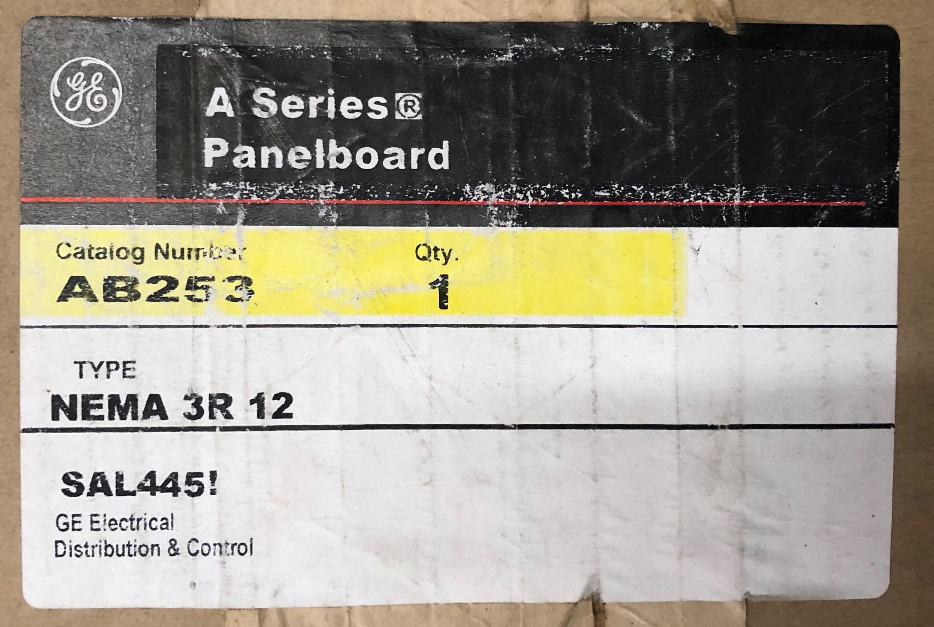 GE A Series Panel Board Cat # AB253 Nema Type 3R 12 - new, never used - list price $2704 - Image 2 of 2