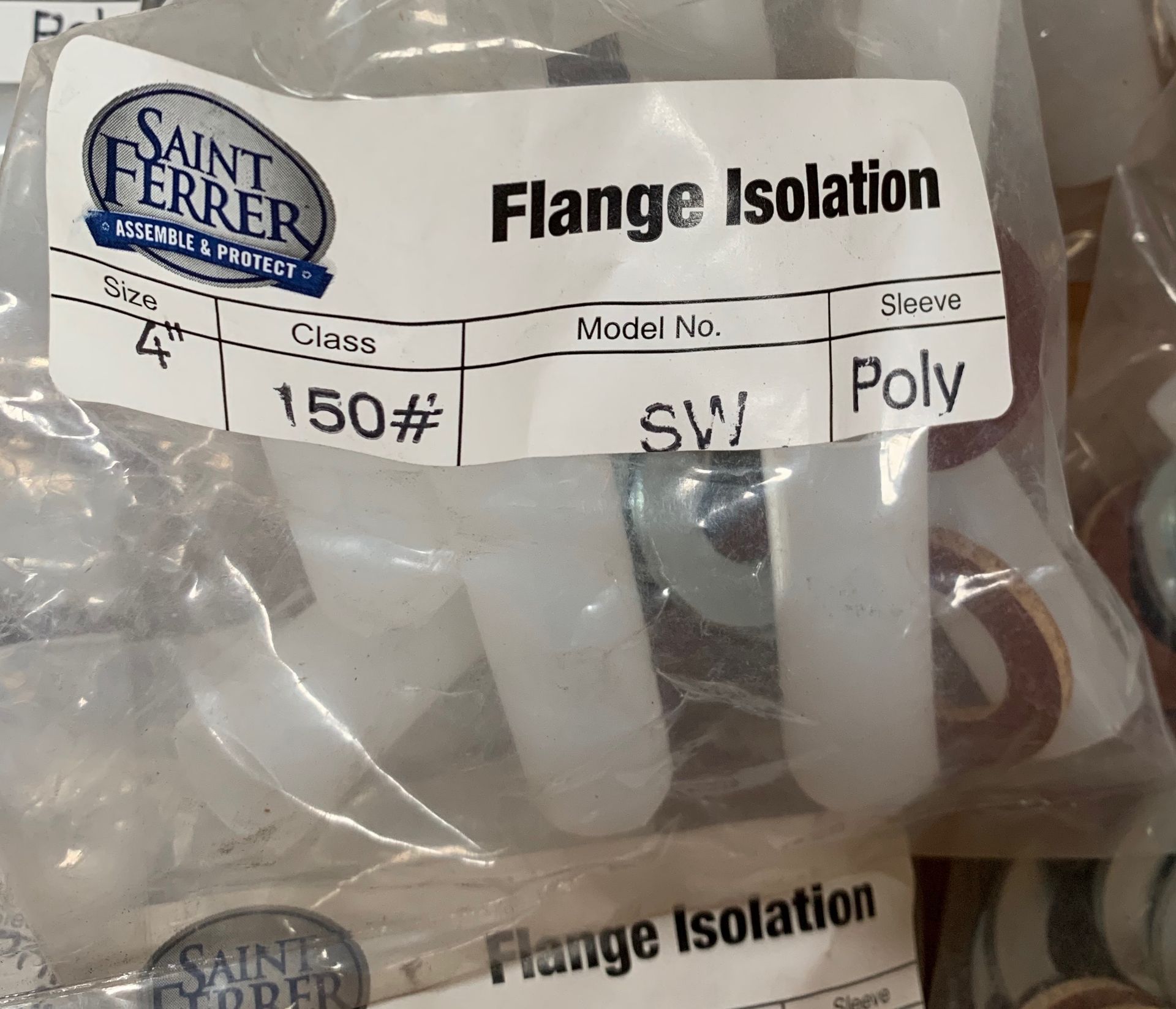 4" Saint Ferrer Model SW Flange Isolation Kit, Poly Sleeve, Class 150# - New, never used - Qty. 15 - Image 2 of 2