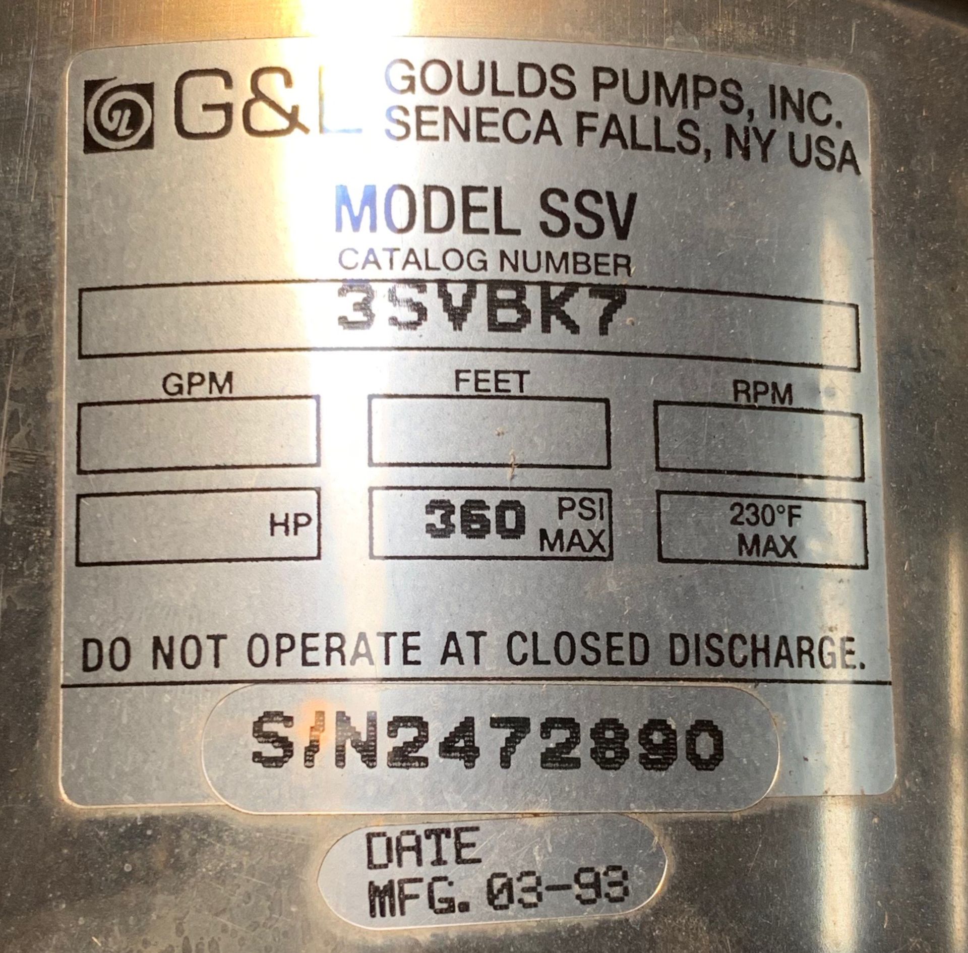 (1) Goulds Model 3SVBK7 & (1) Grundfos CR30-20-U-G-K-AUUE Water Pump and Motors - One money for both - Image 2 of 3