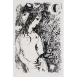 Chagall, Marc. (1887 Witebsk - 1985 St. Paul-de-Vence). Couple à l´Oiseau (Pärchen mit Vogel). 1959.