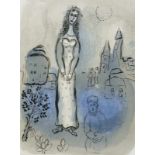 Chagall, Marc. (1887 Witebsk - 1985 St. Paul-de-Vence). Esther/Moise. Konvolut aus 2 Bll. der