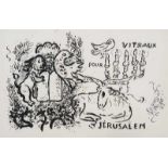 Chagall, Marc. (1887 Witebsk - 1985 St. Paul-de-Vence). Vitraux pour Jérusalem. Frontispice et