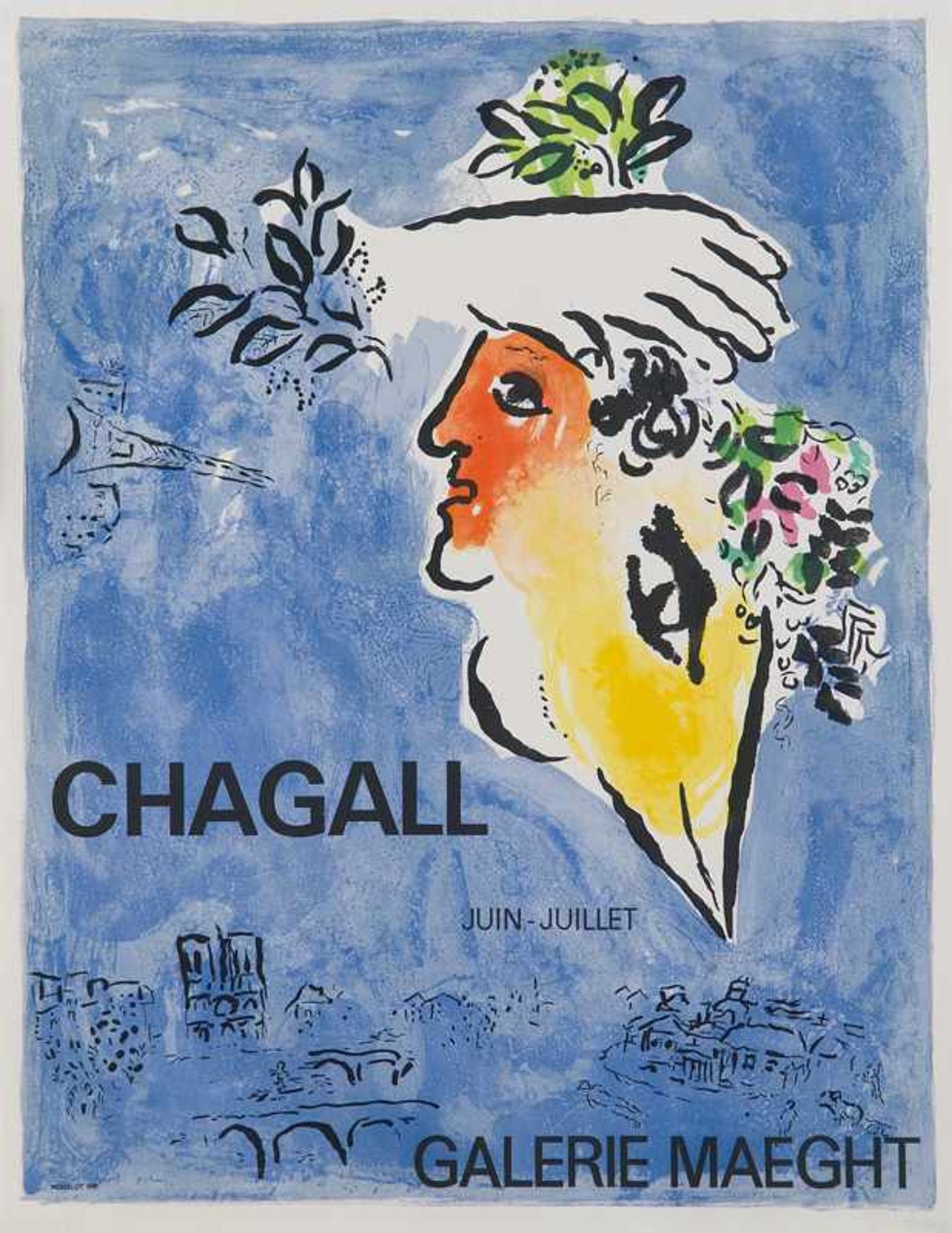 Chagall, Marc. (1887 Witebsk - 1985 St. Paul-de-Vence). Konvolut aus 5 Original-Ausstellungspalakten