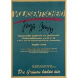 Beuys, Joseph. (1921 Krefeld - 1986 Düsseldorf). Volksentscheid. 1984. Farboffsetlithographie auf