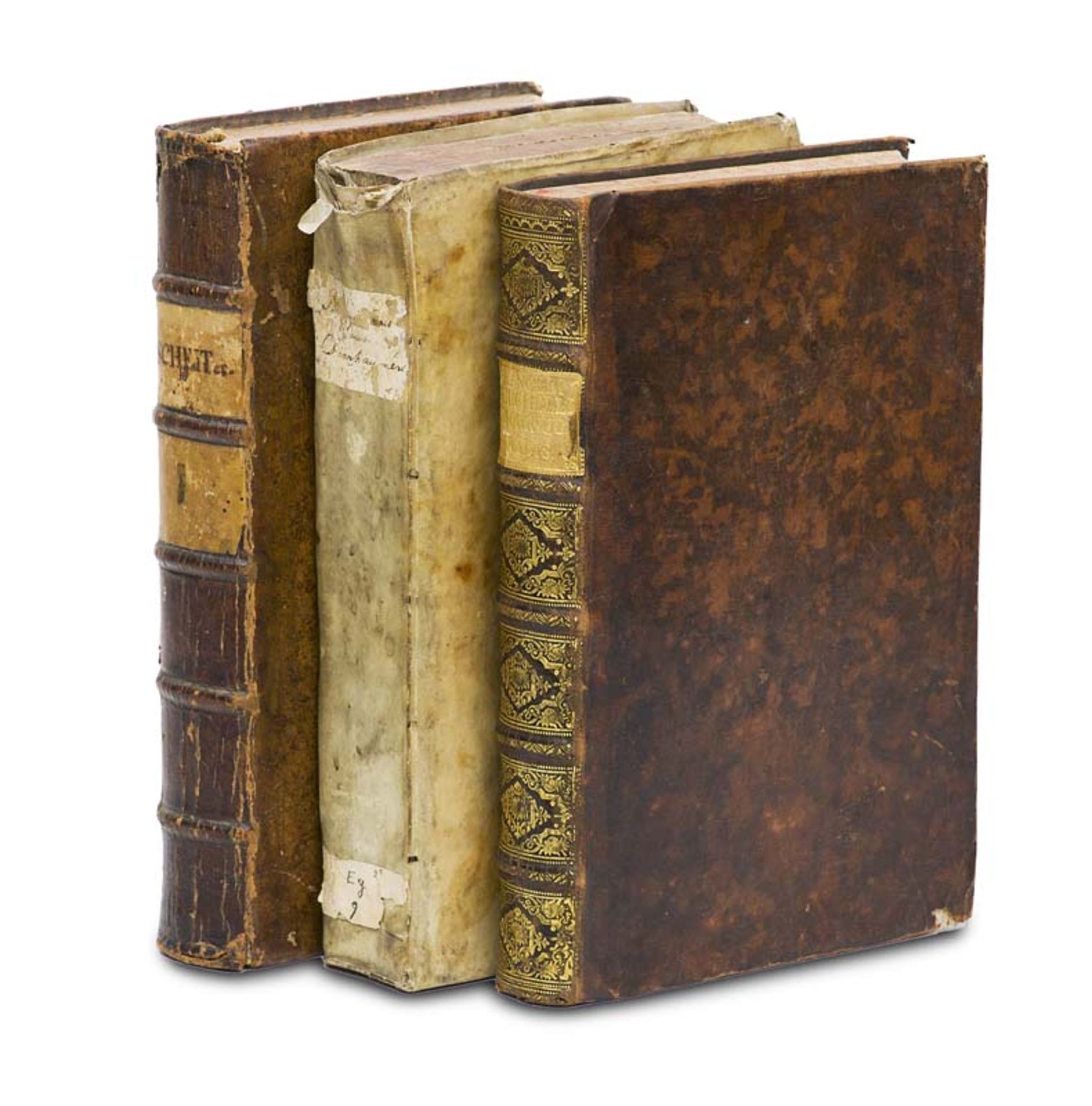 Sondersammlung Pietismus und Katholizismus - - Sammlung von 7 Folioausgaben in Ledereinbänden der
