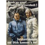 Plakate - - Schmidt-Uphoff, Hans Erich. Junkersmann auf Dich kommt's an! Sammlung von 17