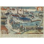 Königsberg - - Einrücken der Russen in Königsberg d. 5. Jan. 1813. Altkolorierte Lithographie. 27