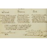 Liber amicorum - - Stammbuch mit 49 Einträgen aus Bremen, Hameln, Minden, Altona u.a. 1781-1782.