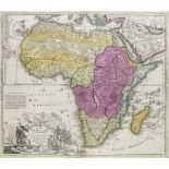 Afrika - - Hondius, Joducus. Sammlung von zwei Landkarten. 53,5 x 61 cm und 51,5 x 60,5 cm