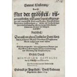 Sondersammlung Pietismus und Katholizismus - Theosophie - - Oswald, M.. General Musterung/ Das