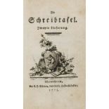 Müller, Friedrich. Die Schreibtafel. Erste (bis) Dritte Lieferung (v. 7) in 1 Bd. Mit 3 gestoch.