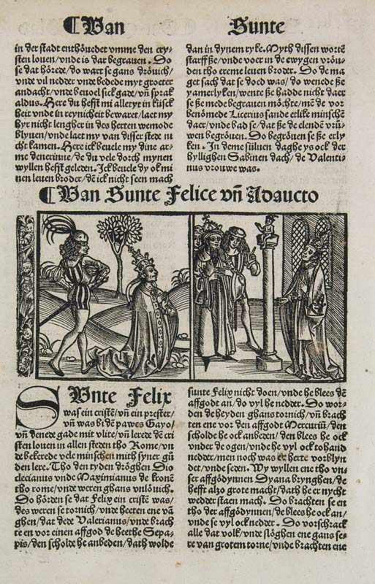 Postinkunabel - - Jacobus de Voragine. (Passional efte dat Levent der Hylligen to Dude, uth demm