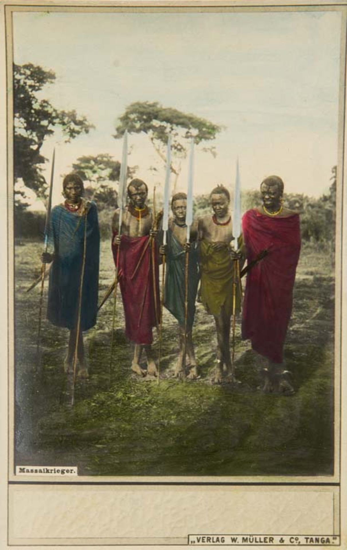 Afrika - - Sammlung von 25 kolorierten Photopostkarten mit ethnographischen Aufnahmen und