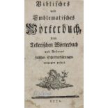 Sondersammlung Pietismus und Katholizismus - - (Oetinger, F. Ch.). Biblisches und emblematisches