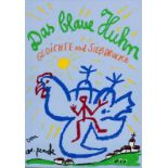 Künstlerbücher - - Penck, A.R. (d.i. Ralf Winkler). Das blaue Huhn. Gedichte und Siebdrucke. Mit 7