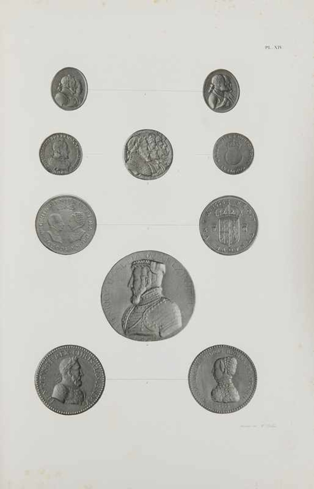 With 353 numismatic plates.NumismatikCollas, Achille, Delaroche, PaulTrésor de Numismatique et de - Bild 2 aus 4
