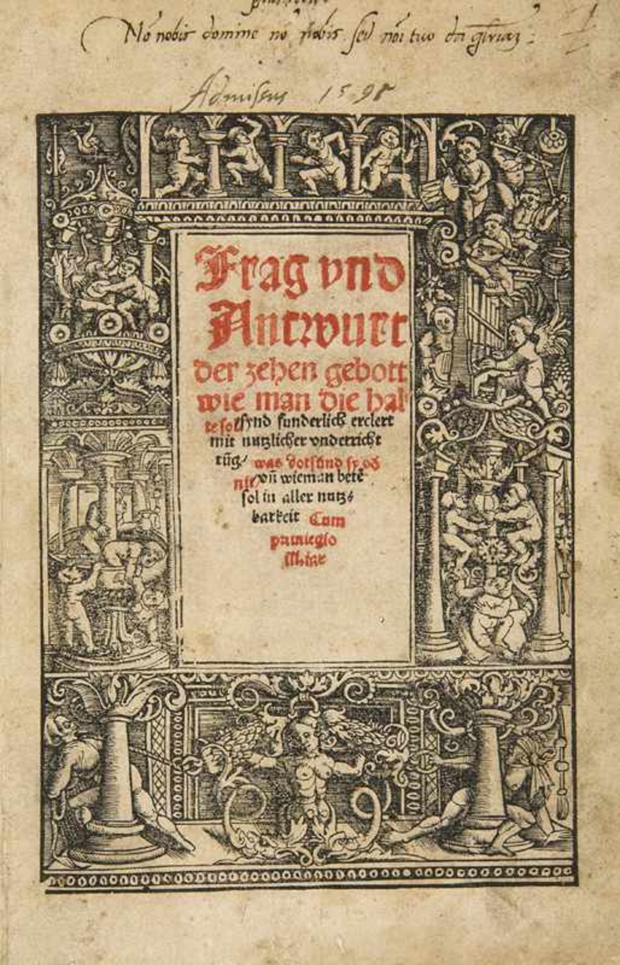 Hans Baldung Grien - - of Lindau, Marquardus. With title in Red and Black with woodcut by Hans