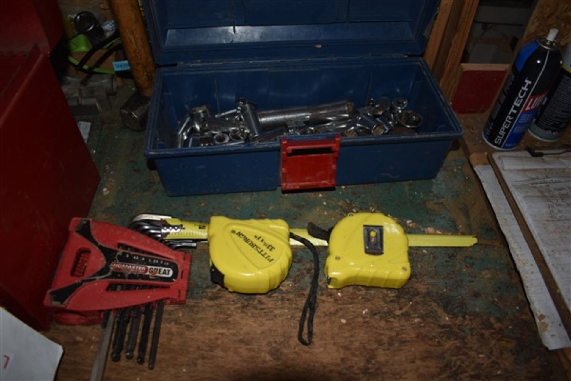 Tool Bench w/ Shaper Blades and Tools - Image 6 of 7