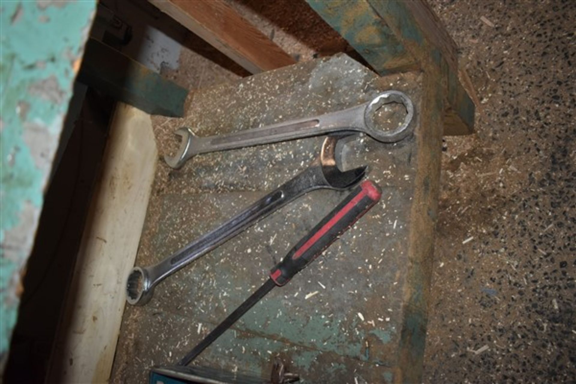 Tool Bench w/ Shaper Blades and Tools - Image 4 of 7