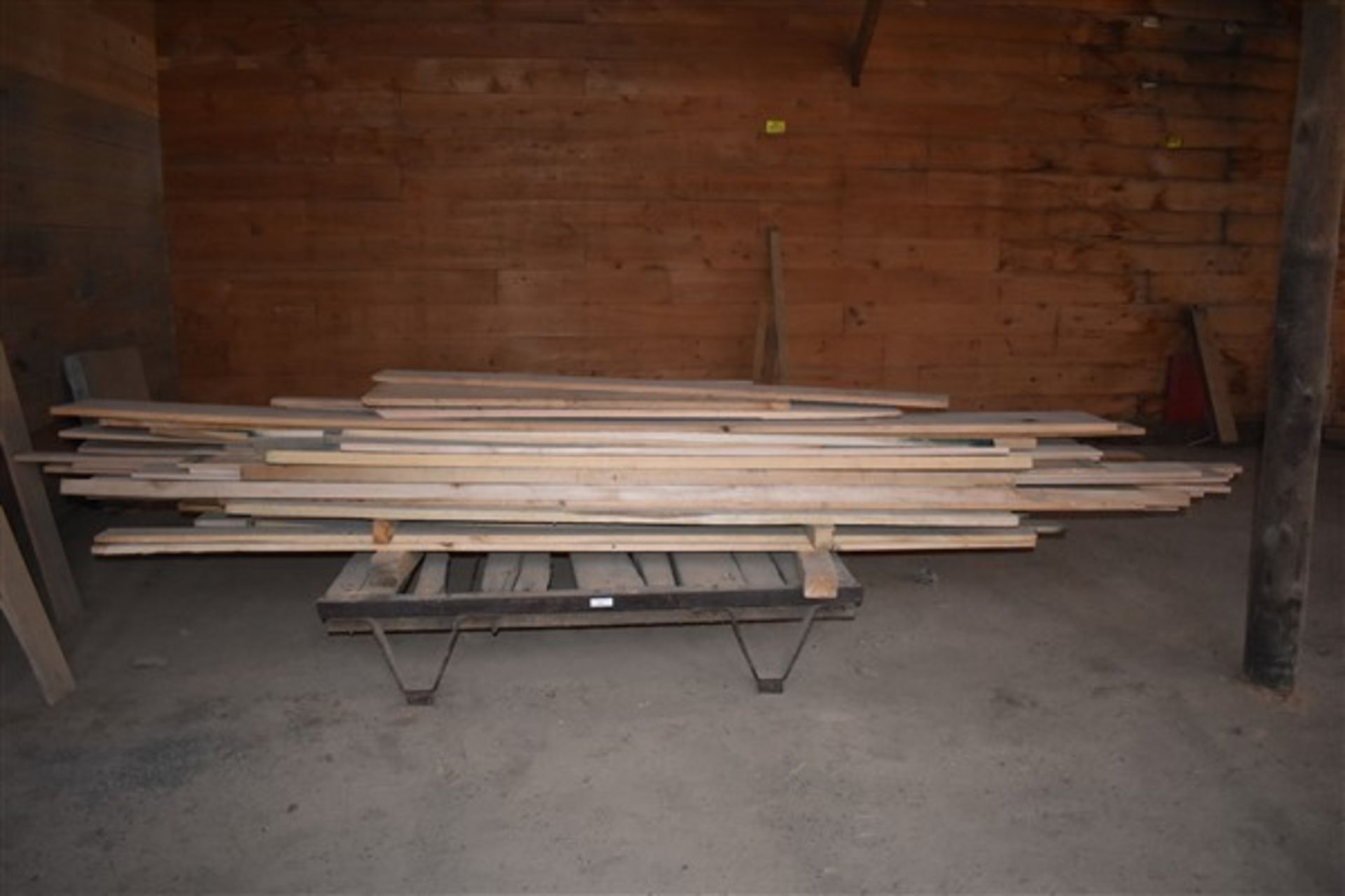 Heavy Duty Material Pallet w/ Misc. Rough Cut Lumber - Image 2 of 4