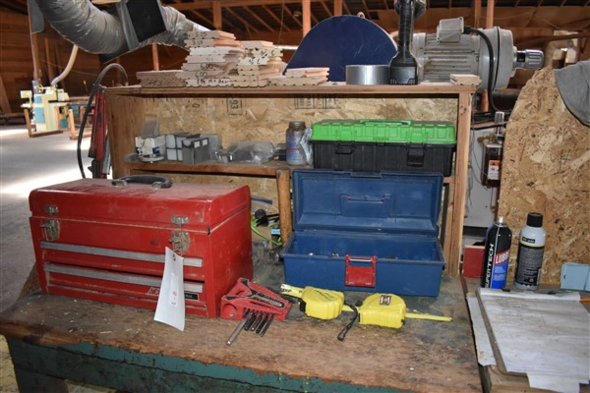 Tool Bench w/ Shaper Blades and Tools