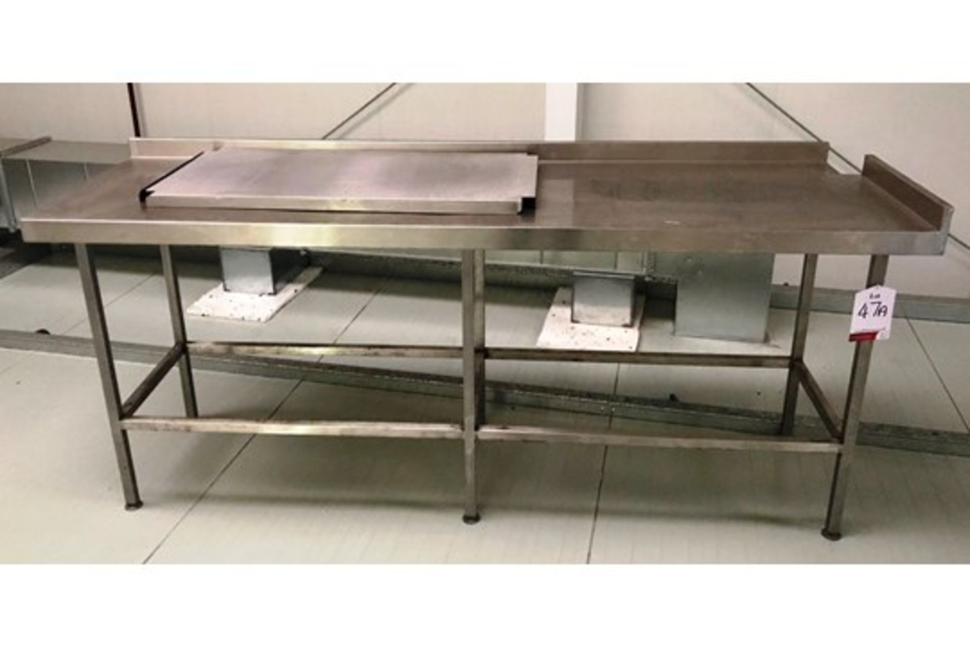 Stainless Steel Preparation Table w/ Sidestand & Upstand - 2220mm Length