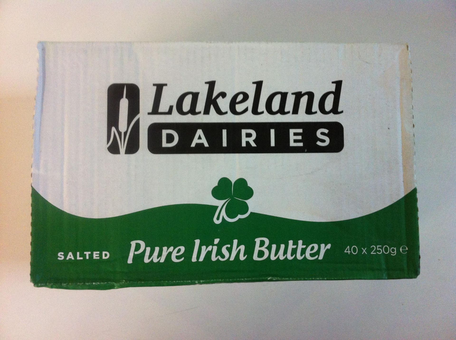 8 x Boxes of 40x250g Lakeland Dairies pure Irish salted butter