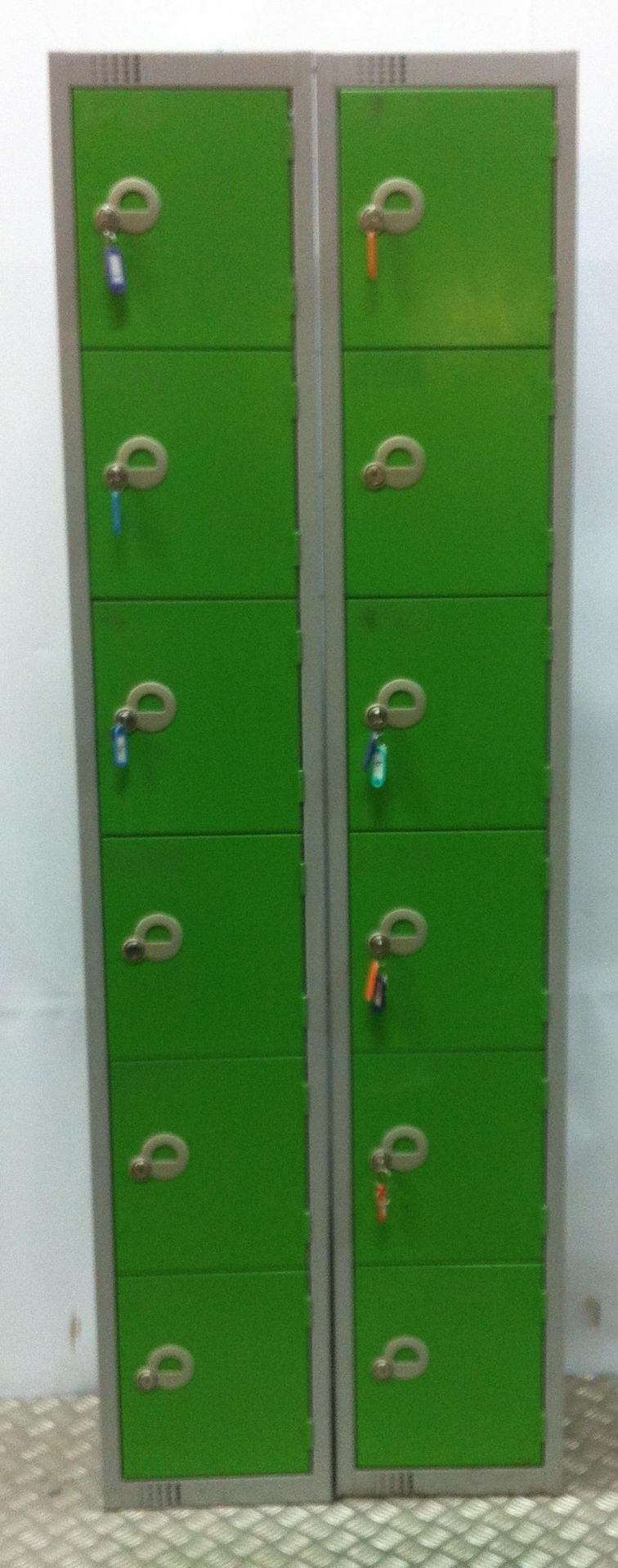 2 x Single Locker Stacks with 6 Lockers