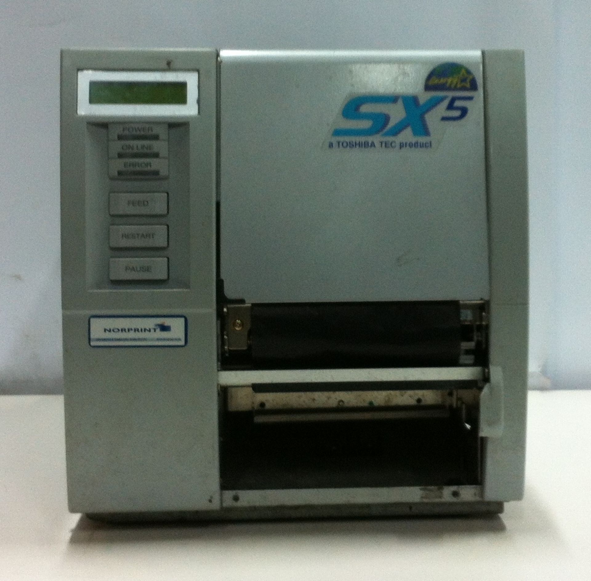 Toshiba TEC B SX5T Barcode printer with New Ribbon and Labels