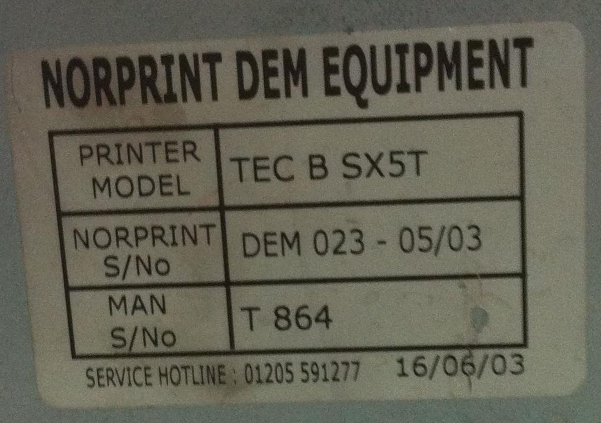 Toshiba TEC B SX5T Barcode printer with New Ribbon and Labels - Image 4 of 6