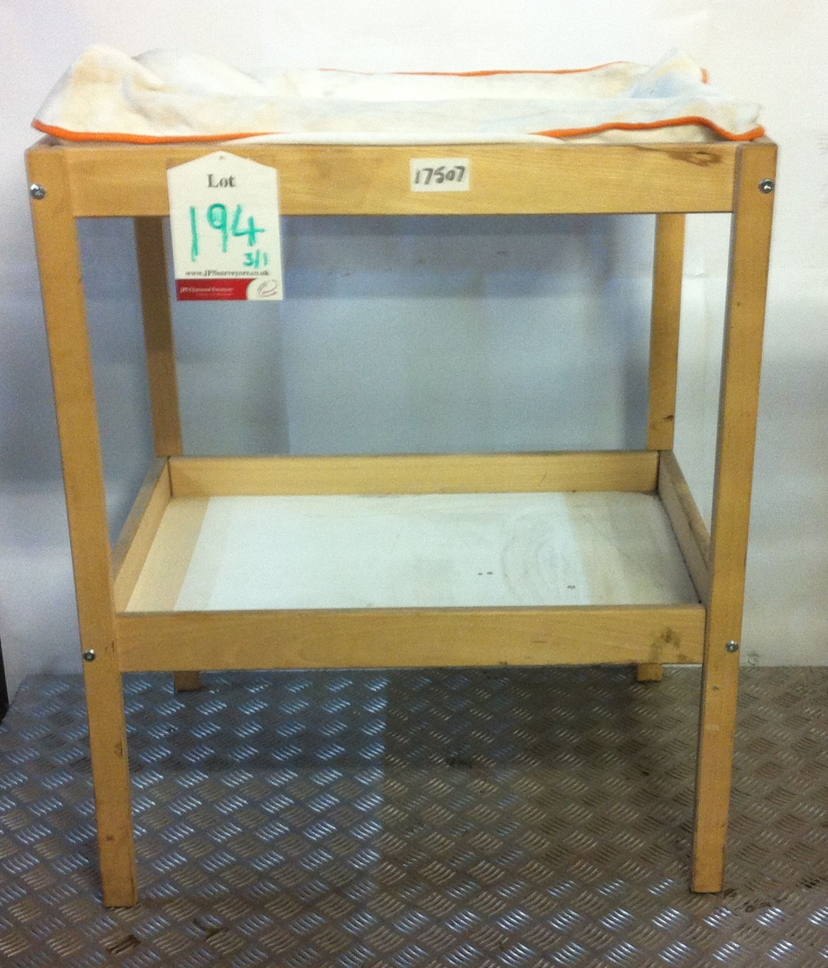 Wooden baby changing table