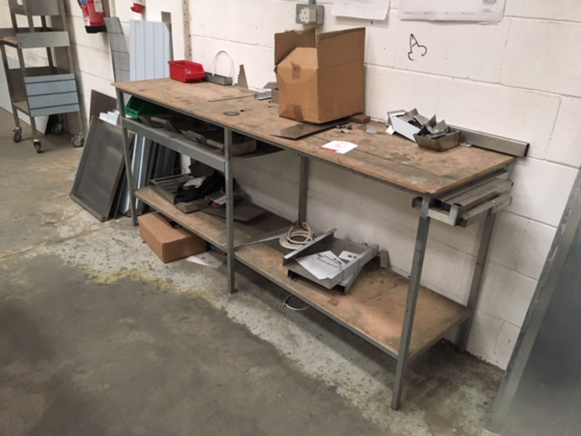 8 x Wooden Workshop Tables w/ Undershelfs - Various Sizes - Please See Pictures - Bild 2 aus 8