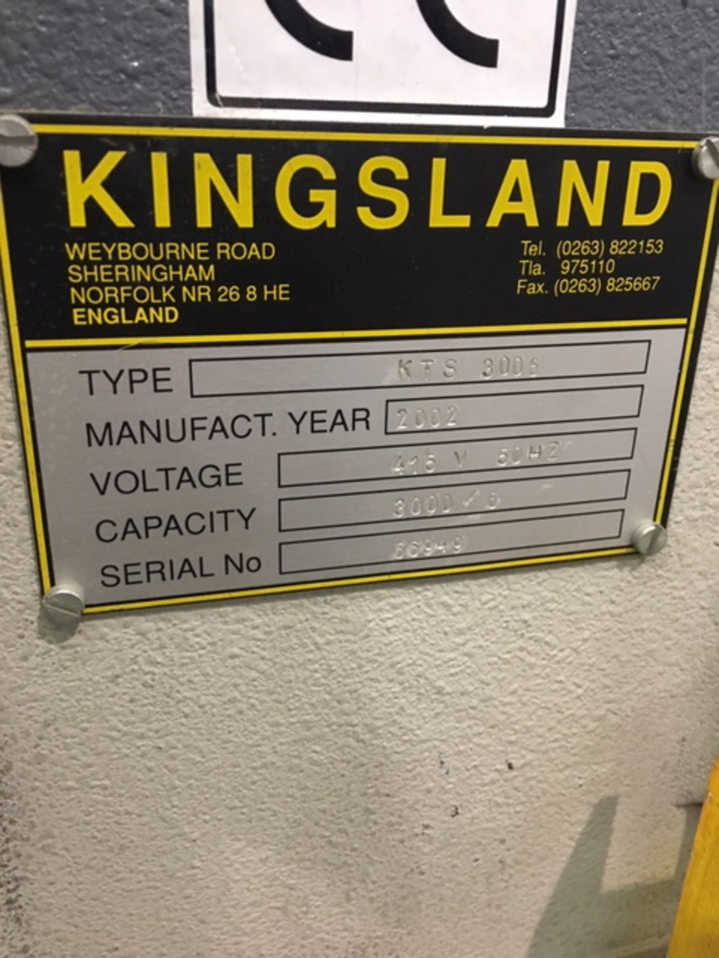 Kingsland 3000/6 Guillotine w/ SP8 Control Panel - Bild 8 aus 8