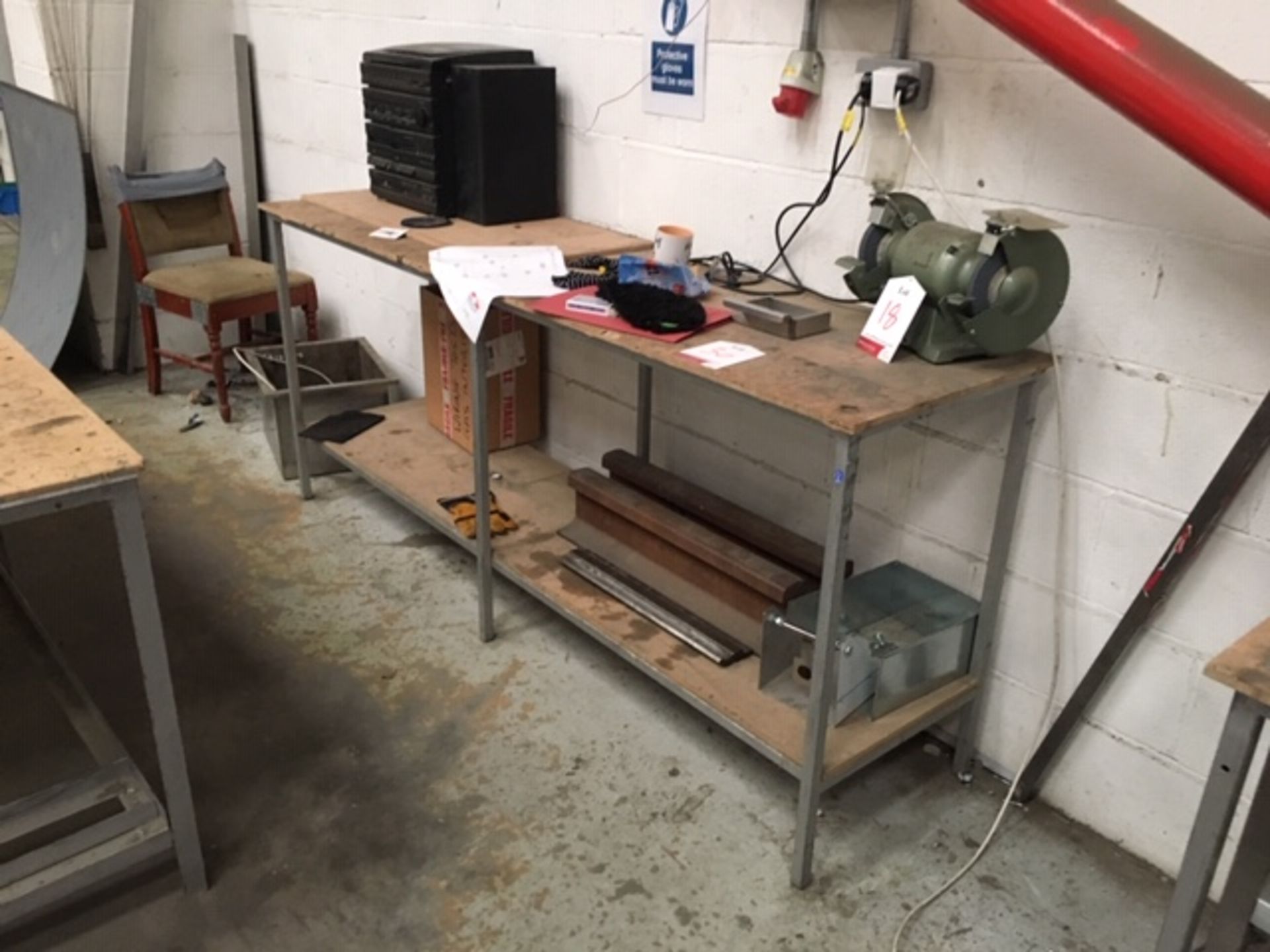 8 x Wooden Workshop Tables w/ Undershelfs - Various Sizes - Please See Pictures - Image 6 of 8