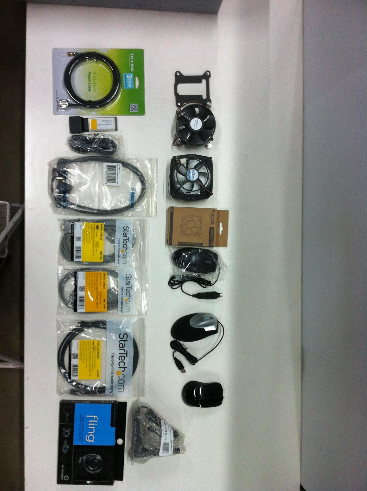 70 x Various IT Accessories as Per Description - Inc: USB Cables, Cooler Fans, Mouses & Adapters - R