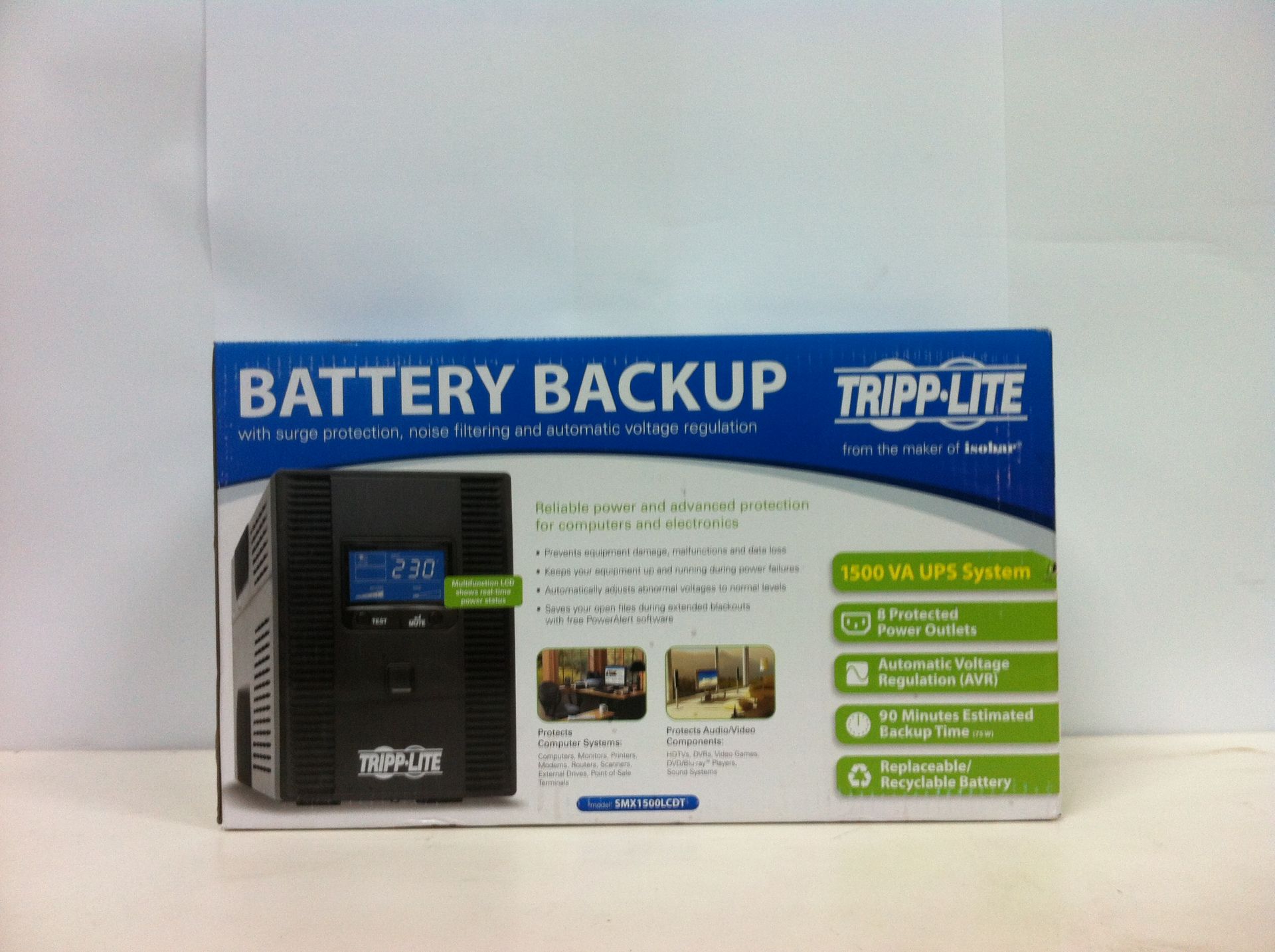 Tripp Lite UPS Smart 1500VA 900W Tower AVR LCD 230V USB - RRP £199.60